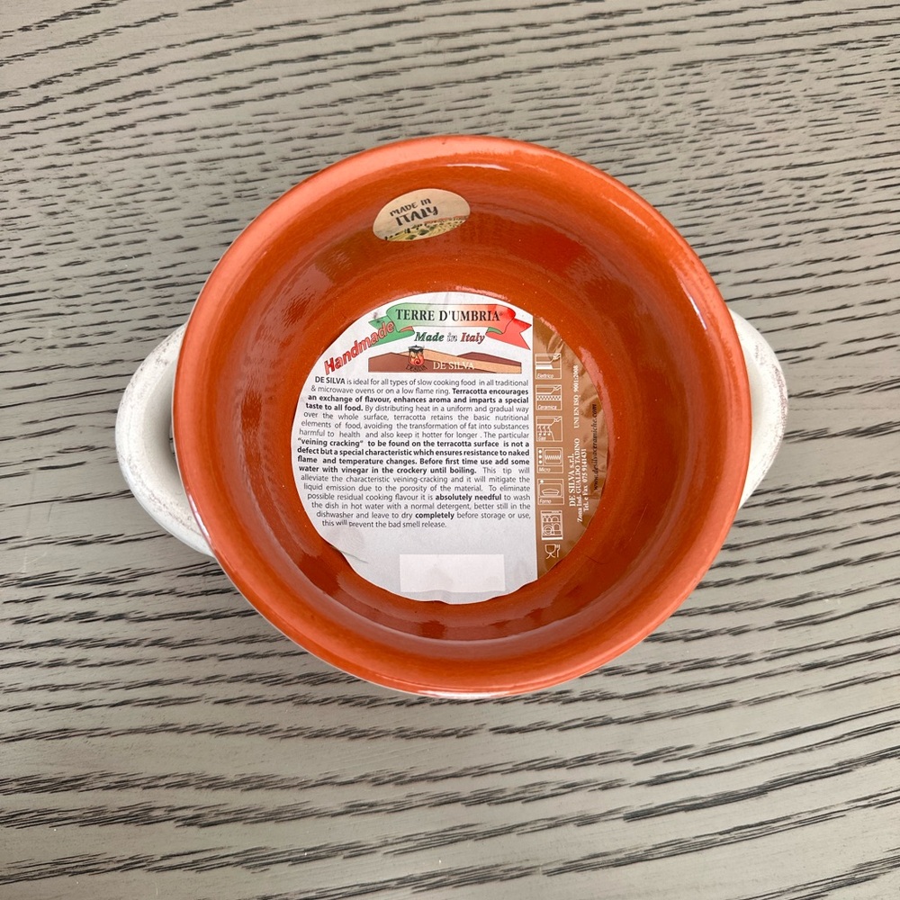 Orange and Cream Ceramic Bowl